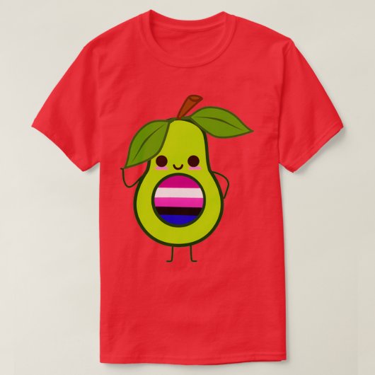 Subtle Gendervloeien Avocado seksvloeistof avocado T-shirt (Design voorkant)