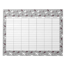 Subtle Geo Stars & Triangles – Grey  Notitieblok