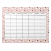 Subtle Geo Stars & Triangles – Pink Notitieblok (Voorkant)