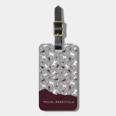 Subtle Geometry: Stars & Triangles – Grey Bagagelabel (Voorkant verticaal)