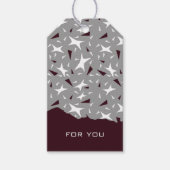 Subtle Geometry: Stars & Triangles – Grey Cadeaulabel (Voorkant)