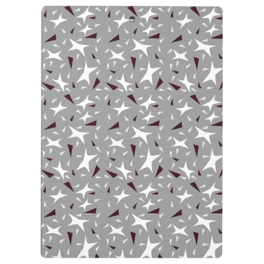 Subtle Geometry: Stars & Triangles – Grey Klembord (Achterkant)