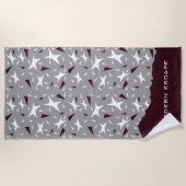 Subtle Geometry: Stars & Triangles – Grey Strandlaken (Voorkant)