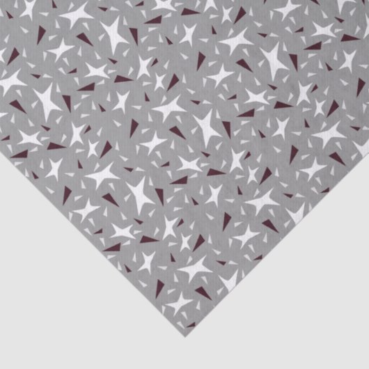 Subtle Geometry: Stars & Triangles – Grey Tissuepapier (Detail)