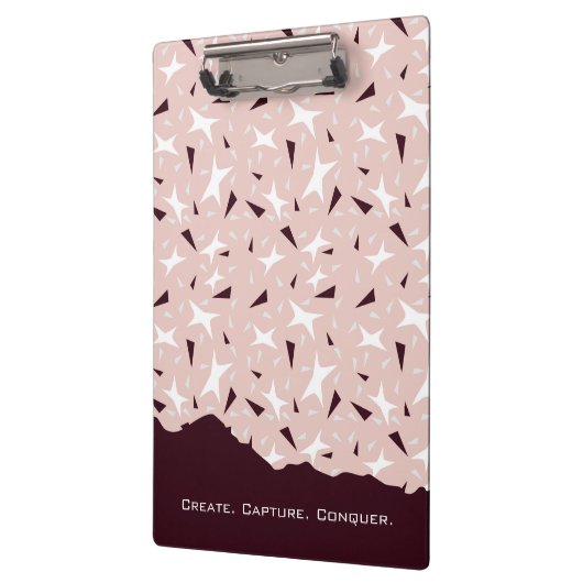 Subtle Geometry: Stars & Triangles – Pink Notebook Klembord (Links)