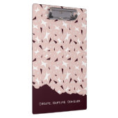 Subtle Geometry: Stars & Triangles – Pink Notebook Klembord (Rechts)