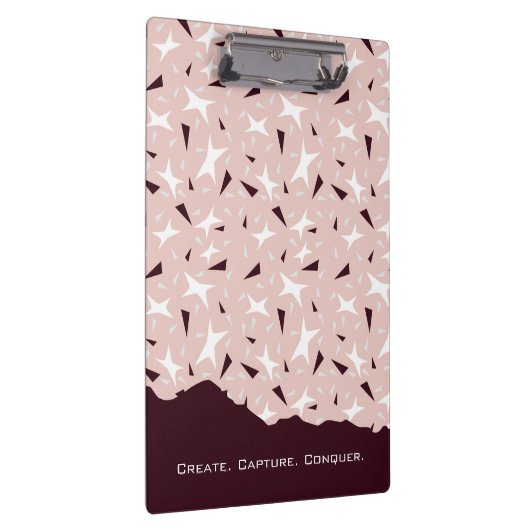 Subtle Geometry: Stars & Triangles – Pink Notebook Klembord (Rechts)