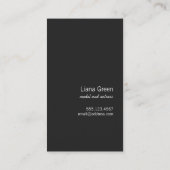 Subtle Gold Glitter Modeling Fotocard Visitekaartje (Achterkant)