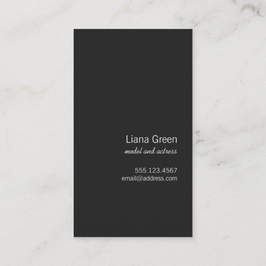 Subtle Gold Glitter Modeling Fotocard Visitekaartje (Achterkant)