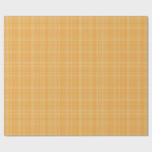 Subtle Golden Gingham Plaid Cadeaupapier (Vlak)