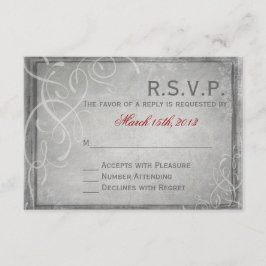Subtle Grey Elegance - RSVP-kaart RSVP Kaartje