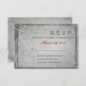 Subtle Grey Elegance - RSVP-kaart RSVP Kaartje (Voorkant / Achterkant)