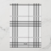 Subtle Grey Pset Holiday Photo met kerstkaart Folie Feestdagenkaart (Achterkant)