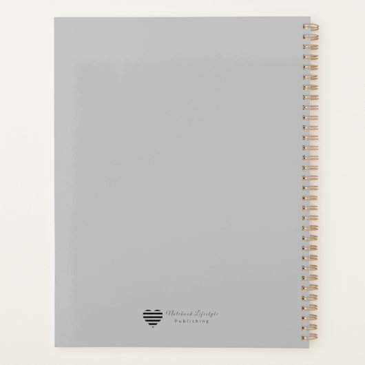 Subtle Grid - Modern Cover Art Planner (Achterkant)