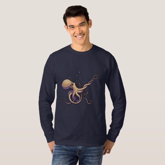 Subtle Guitar Octopus T-shirt (Voorkant volledig)