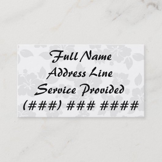 Subtle Hawaiian Visitekaartje (Voorkant)