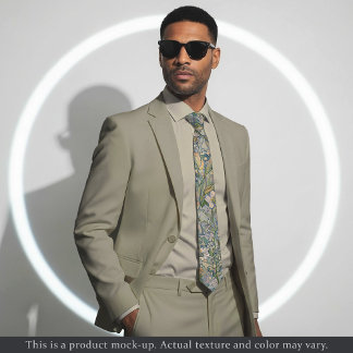 Subtle Impressionist Floral Necktie Stropdas