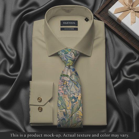 Subtle Impressionist Floral Necktie Stropdas