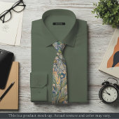 Subtle Impressionist Floral Necktie Stropdas