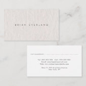 Subtle Imprint Weave White Profile Appointing Afsprakenkaartje (Voorkant / Achterkant)