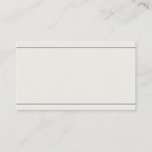 Subtle Ivory Minimalist Monogram Visitekaartje (Achterkant)