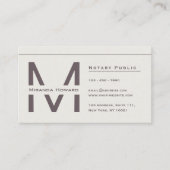 Subtle Ivory Minimalist Monogram Visitekaartje (Voorkant)