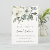 SUBTLE IVORY WHITE FLORAL BUNCH SWEET 16 BIRTHDAY KAART (Staand voorkant)