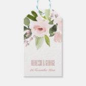 SUBTLE KLEURENWASSEN BLUSH PINK FLORAL BUNCH WEDIN CADEAULABEL (Voorkant)