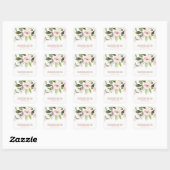 SUBTLE KLEURENWASSEN BLUSH PINK FLORAL BUNCH WEDIN VIERKANTE STICKER (Vel)