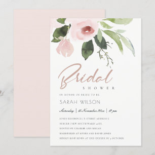 SUBTLE KLEURENWASSEN BLUSH PINK FLORAL VRIJGEZELLE KAART