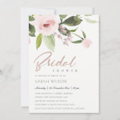 SUBTLE KLEURENWASSEN BLUSH PINK FLORAL VRIJGEZELLE KAART (Voorkant)