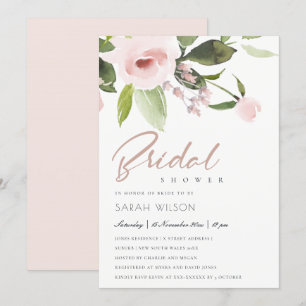 SUBTLE KLEURENWASSEN BLUSH PINK FLORAL VRIJGEZELLE KAART