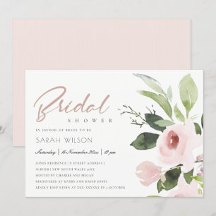 SUBTLE KLEURENWASSEN BLUSH PINK FLORAL VRIJGEZELLE KAART