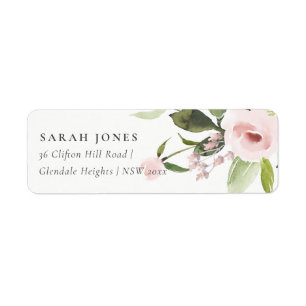 SUBTLE KLEURENWASSEN ZWART PINK FLORAL BUNCH ADRES ETIKET