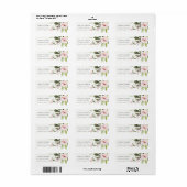 SUBTLE KLEURENWASSEN ZWART PINK FLORAL BUNCH ADRES ETIKET (Full Sheet)