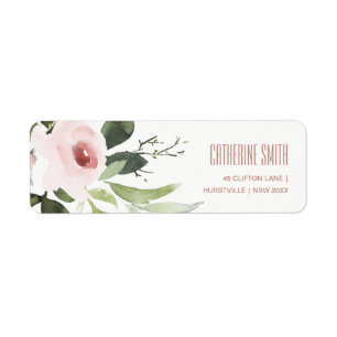 SUBTLE KLEURENWASSEN ZWART PINK FLORAL BUNCH ADRES ETIKET