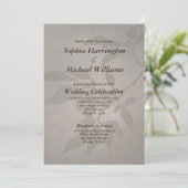 Subtle Leaves Elegant Modern Template QR Code Kaart (Staand voorkant)