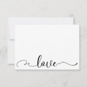 Subtle, legant Typography Black Type Wedding RSVP (Achterkant)