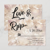 Subtle, legant Typography Black Type Wedding RSVP Kaartje (Voorkant / Achterkant)