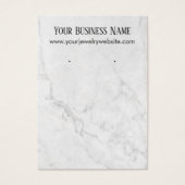 Subtle Marble Earring Holder Display Cards Visitekaartje (Voorkant)