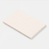 Subtle Neutral Grid Post-it Notes (Schuin)