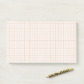 Subtle Neutral Grid Post-it Notes (Op bureau)