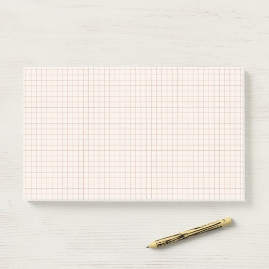 Subtle Neutral Grid Post-it Notes (Op bureau)