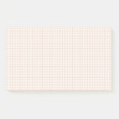 Subtle Neutral Grid Post-it Notes (Voorkant)
