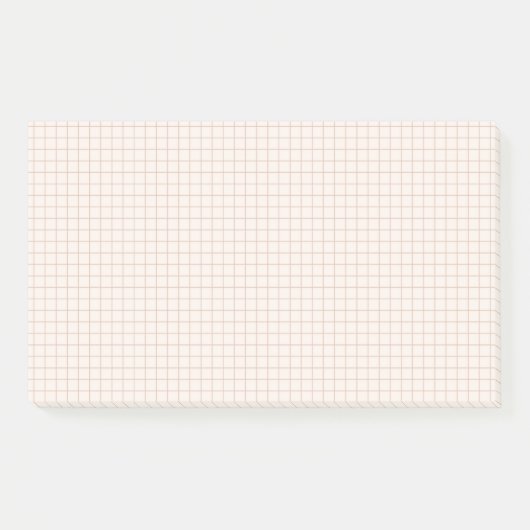 Subtle Neutral Grid Post-it Notes (Voorkant)