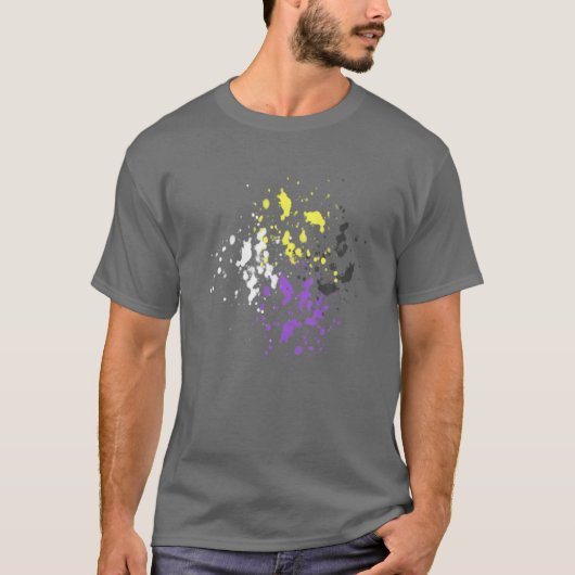 Subtle Non Binary Pride, Non Binary Pride Vlag T-shirt (Voorkant)