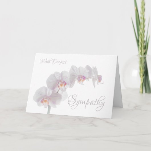 Subtle Orchid Sympathy-Wenskaart Kaart (Voorkant)