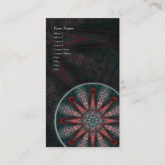 Subtle Passion Mandala - Verticaal Visitekaartje (Voorkant)