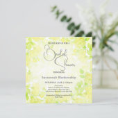 Subtle Pastel Floral Background Bridal Shower Kaart (Staand voorkant)