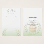 Subtle pastel gebladerte cupcake design Kaart (Voorkant /achterkant)